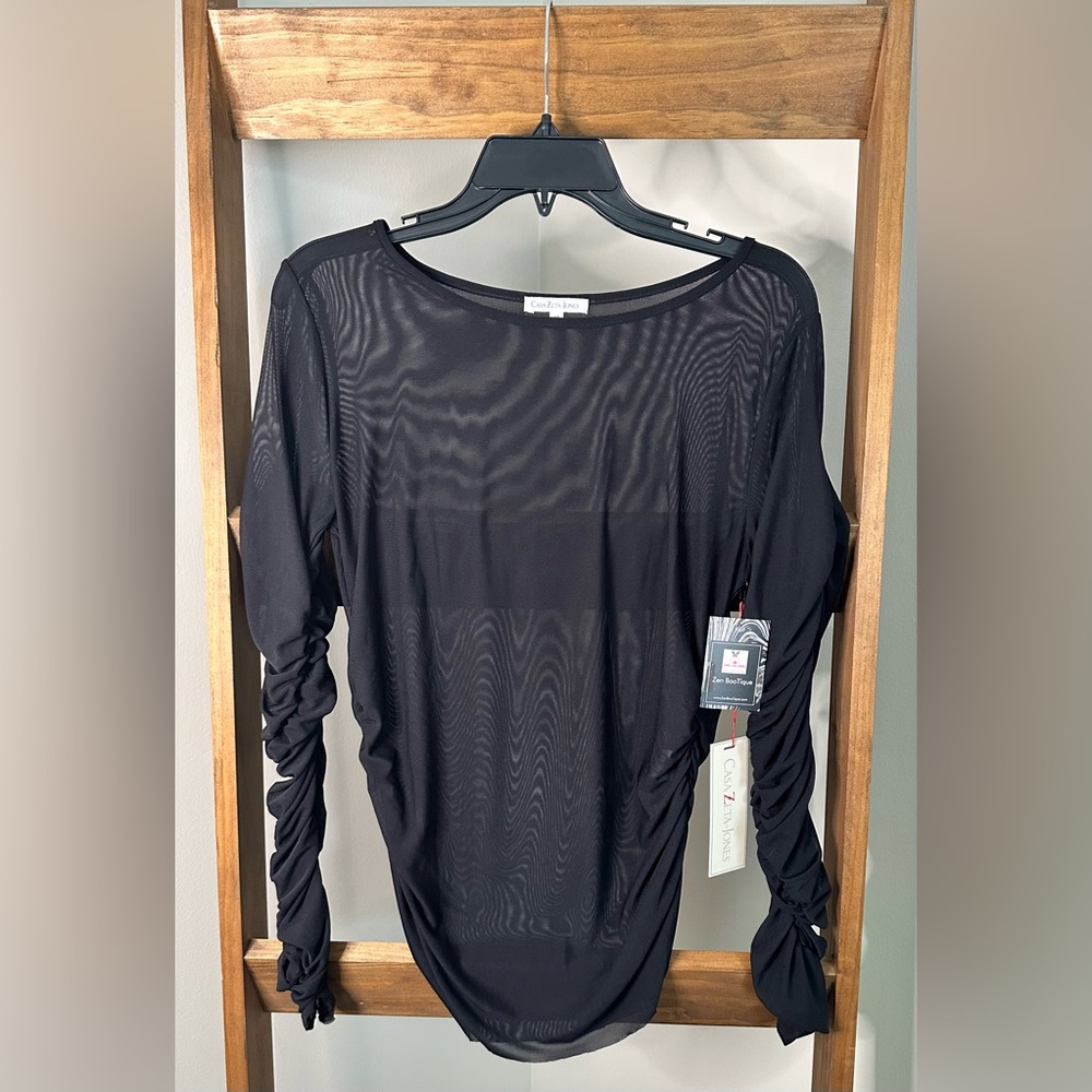 Black Ruffled Women’s Blouse